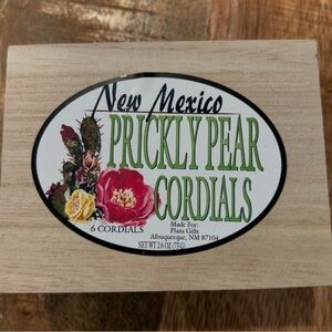 New Mexico Prickly Pear Cordials Wooden Box